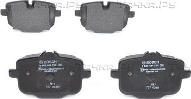 Тормозные колодки Bosch (Low-Metallic) задние для BMW 3 VII (G2x) 2020-2026. Артикул 0 986 494 759