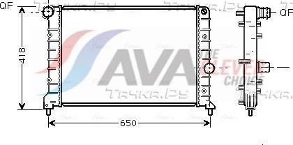 Радиатор охлаждения двигателя AVA. Артикул ALA2083