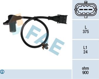 Датчик положения коленвала FAE для Hyundai Elantra V (MD) 2011-2015. Артикул 79303