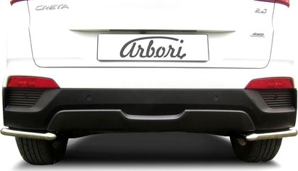 Защита Arbori заднего бампера уголки d42 для Hyundai Creta 4WD 2016-2021. Артикул AFZDAHCRET4WD13