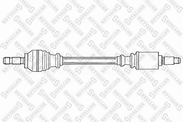 Полуось (привод в сборе, приводной вал) Stellox передняя левая для BMW X5 I (E53) 2000-2006. Артикул 158 1771-SX