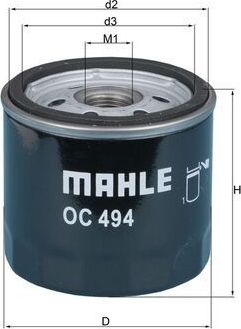 Масляный фильтр Mahle для Fiat Stilo 2005-2008. Артикул OC 494