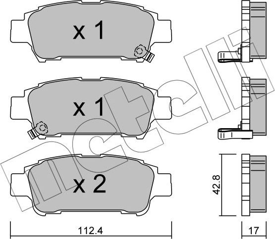 Тормозные колодки Metelli. Артикул 22-0428-0