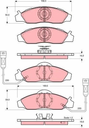 Тормозные колодки TRW. Артикул GDB3134