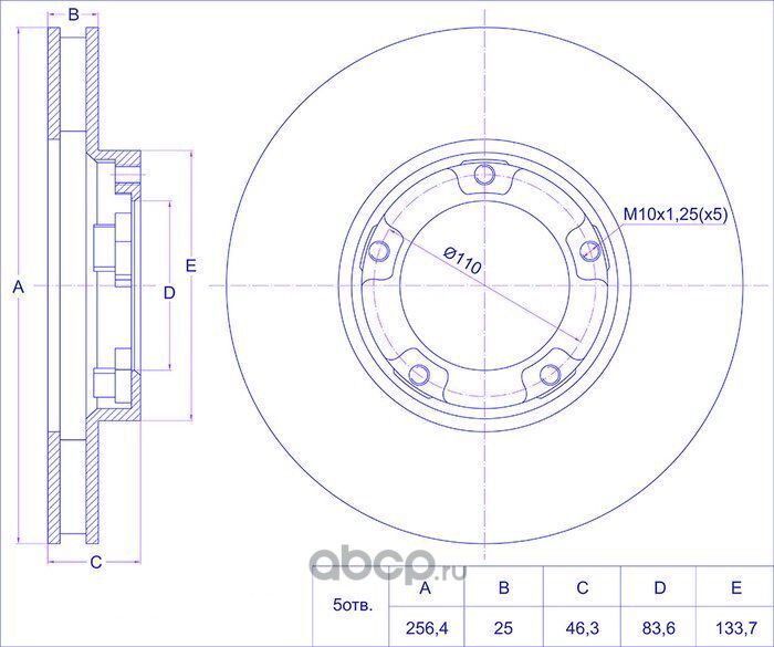 Диск тормозной (TI-Guar). Артикул TG4351226090