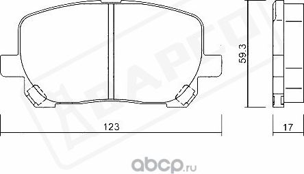 Колодки тормозные дисковые BP0551 передние, комплект, (Bapco) Bapco. Артикул BP0551