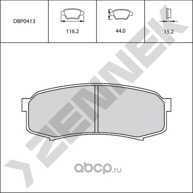 Колодки тормозные задние LAND CRUISER 80/90 90-02 (Zennek). Артикул DBP0413
