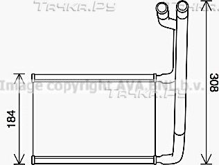 Радиатор отопителя (печки) AVA передний для Ford Tourneo Custom I 2012-2026. Артикул FD6645