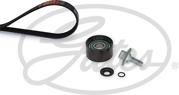 Приводной ремень поликлиновой с роликами (комплект) Gates Micro-V® Kit для Kia Picanto II 2012-2017. Артикул K026PK1255