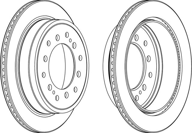 Тормозной диск Ferodo Premier задний для Lexus GX II 2010-2026. Артикул DDF2505C
