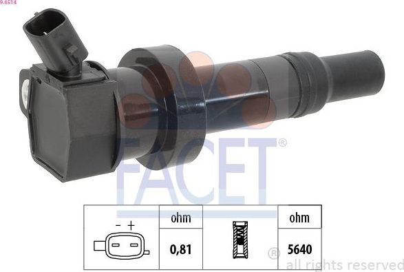 Катушка зажигания Facet Made in Italy - OE Equivalent. Артикул 9.6514