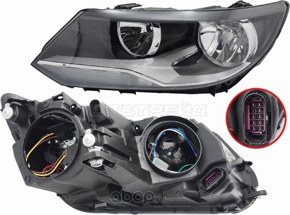 Фара VW TIGUAN 11-16 LH с электрокорректором (SAT). Артикул ST44111H1LMLDEM2