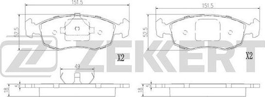 Тормозные колодки Zekkert. Артикул BS-2975