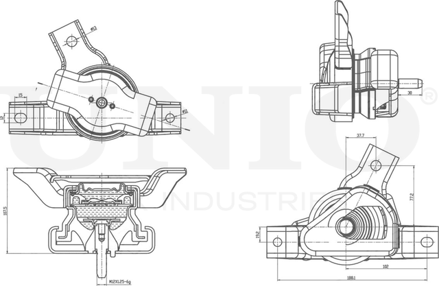 Опора двигателя (Unio). Артикул RMP-15143