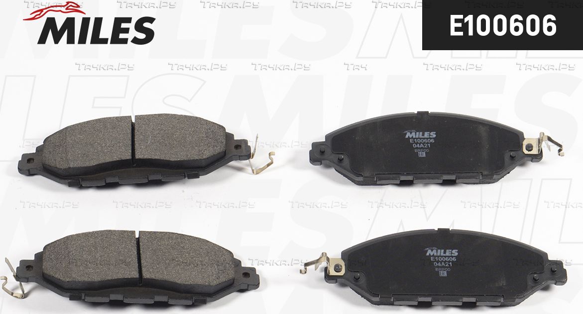 Тормозные колодки Miles (Semi-Metallic) передние для Infiniti JX 2012-2014. Артикул E100606