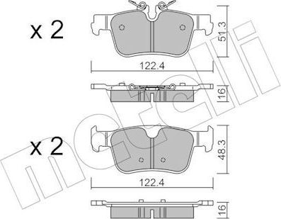 Тормозные колодки Metelli. Артикул 22-1390-0