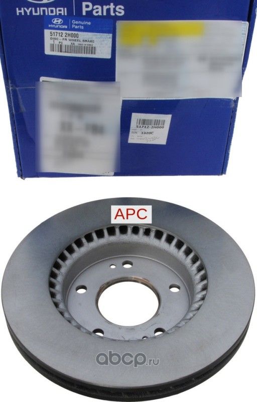 Тормозной диск Hyundai / KIA. Артикул 517122H000