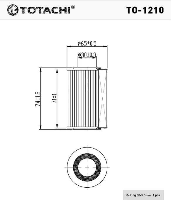 TOTACHI TO-1210 VIC O-406 OEM L321-14-302 MANN HU 711/2x Totachi. Артикул TO1210