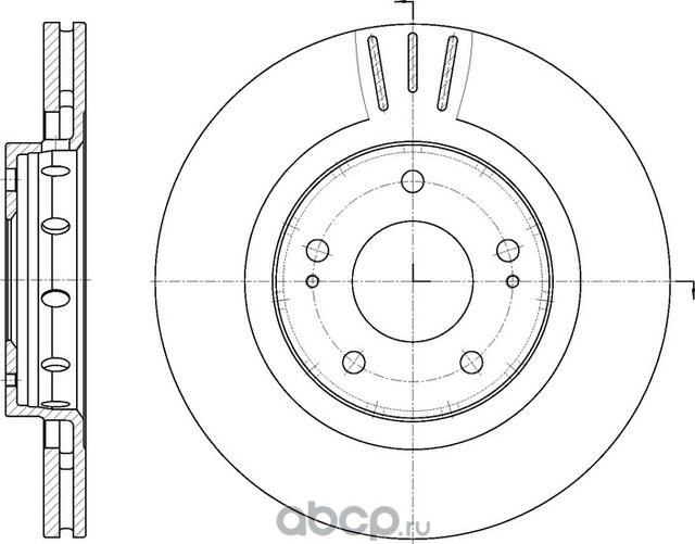 Диск тормозной вентилируемый (G-Brake). Артикул GR20274