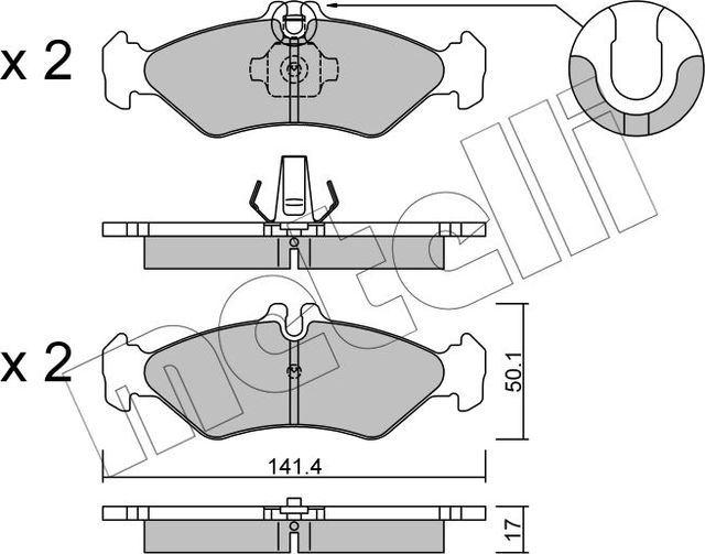 Тормозные колодки Metelli. Артикул 22-0571-0
