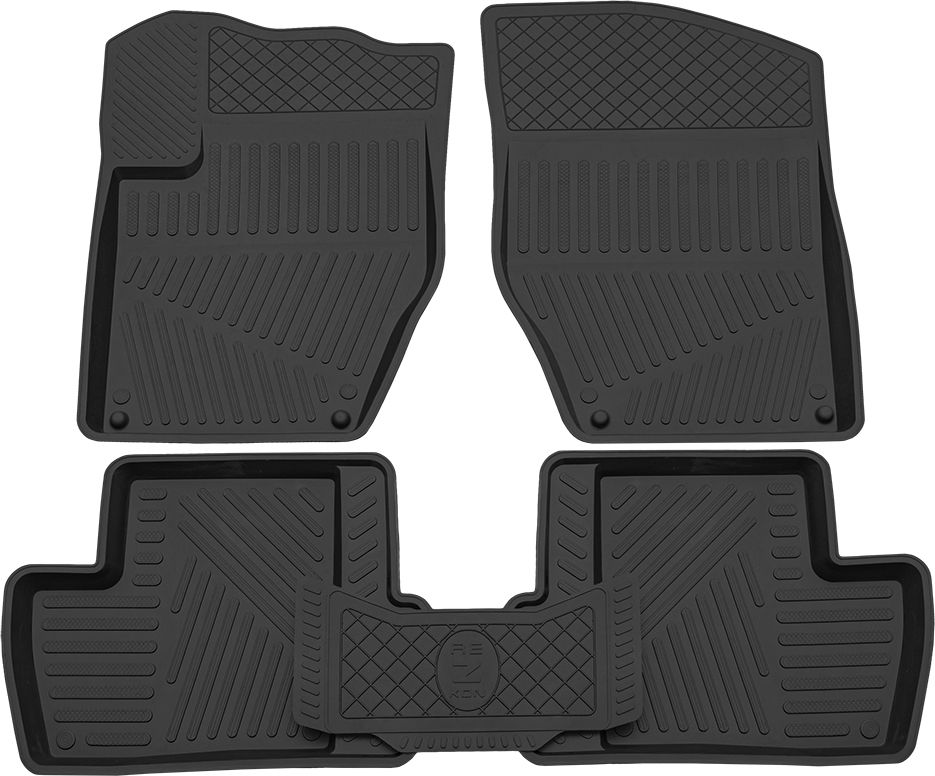 Коврики Rezkon резиновые для салона Peugeot 408 2010-2026. Артикул 1027035100