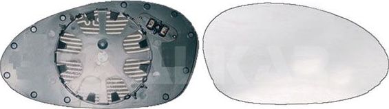 Зеркальное стекло бокового зеркала Alkar правое для BMW 1 I (E81/E82/E87/E88) 2004-2010. Артикул 6412541