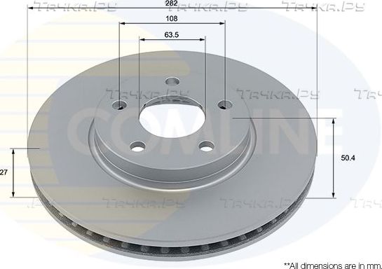 Тормозной диск Comline Comline. Артикул ADC5041V