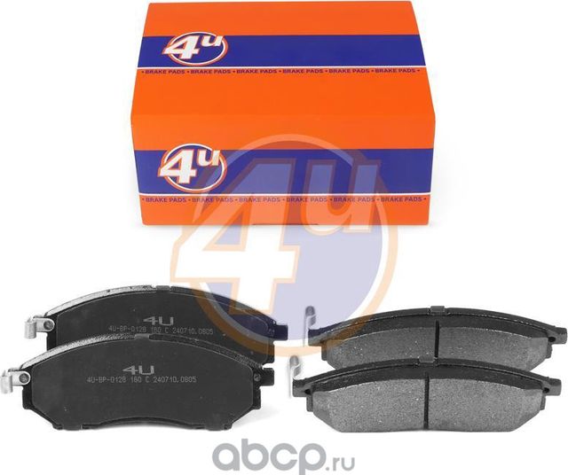 КОЛОДКИ ПЕР NISSAN MURANO I (Z50) PATHFINDER III (R51) NP300 NAVARA (D40) FX QAS (4U). Артикул 4UBP0128
