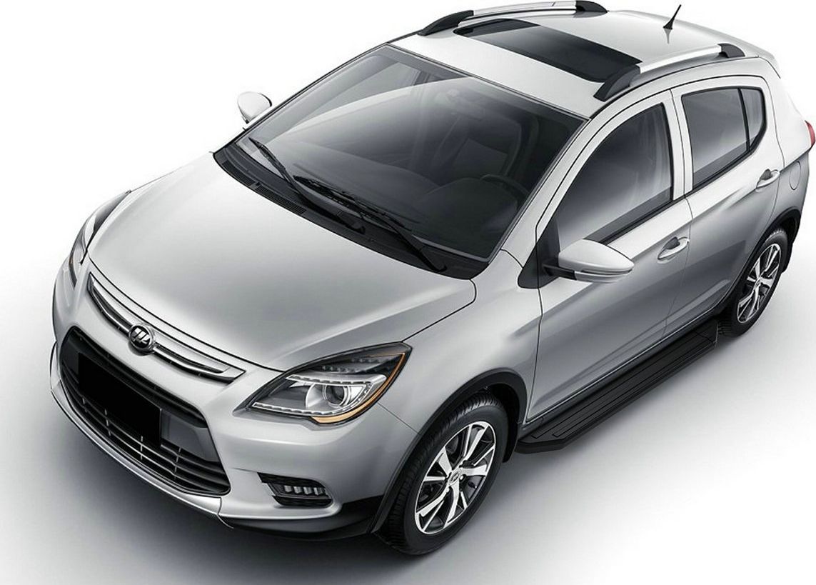 Пороги алюминиевые Rival Premium-Black для Lifan X50 2015-2026. Артикул A173ALB.3303.1