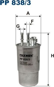 Топливный фильтр Filtron. Артикул PP 838/3