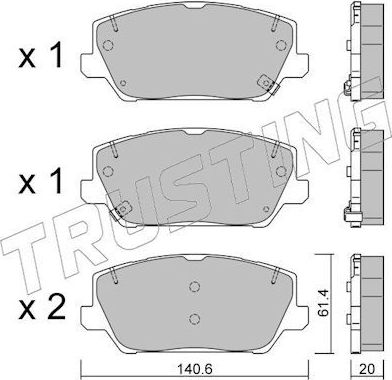 Тормозные колодки Trusting. Артикул 1241.0