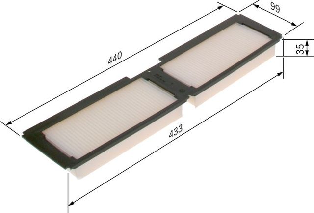 Салонный фильтр Bosch для IVECO EuroTech 1999-2004. Артикул 1 987 431 165