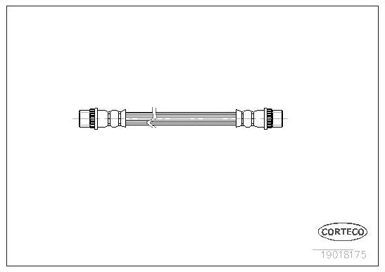 Тормозной шланг Corteco задний для Renault 11 1983-1988. Артикул 19018175