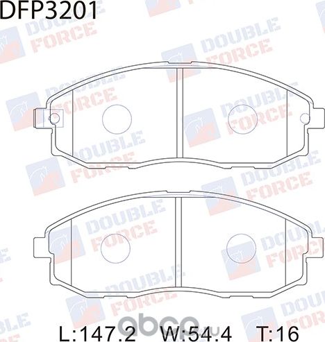 DFP3201_Колодки тормозные дисковые Double Force. Артикул DFP3201