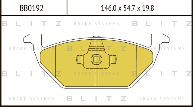 Колодки тормозные дисковые передние Audi A3 1996-, SKODA Octavia 1996-, Volkswag (Blitz). Артикул BB0192