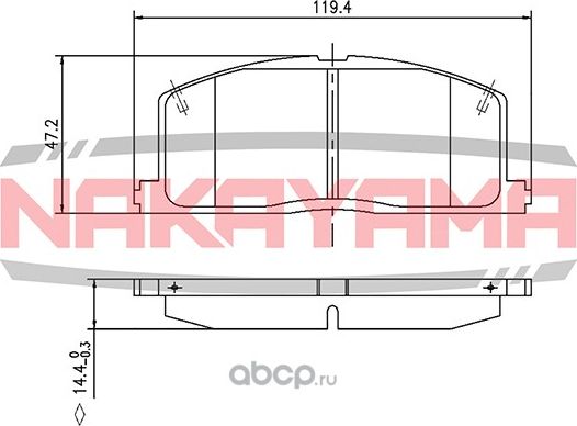 Колодки тормозные (Nakayama). Артикул HP8360NY