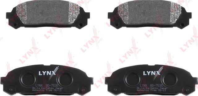 Тормозные колодки LYNXauto задние для Toyota Cresta V (X100) 1996-2001. Артикул BD-7535