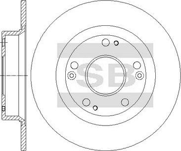 Тормозной диск Sangsin Hi-Q. Артикул SD4123