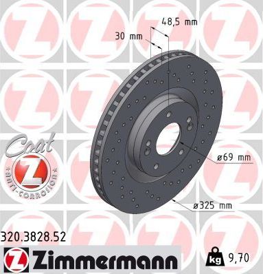 Тормозной диск Zimmermann SPORT Z. Артикул 320.3828.52