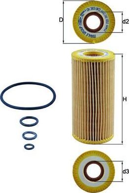 Масляный фильтр Mahle. Артикул OX 383D