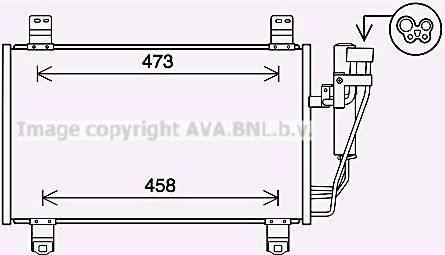 Радиатор кондиционера (конденсатор) AVA для Mazda 2 III (DJ) 2014-2026. Артикул MZ5283D