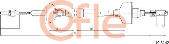 Трос сцепления Cofle для SEAT Toledo I 1991-1999. Артикул 92.10.3142