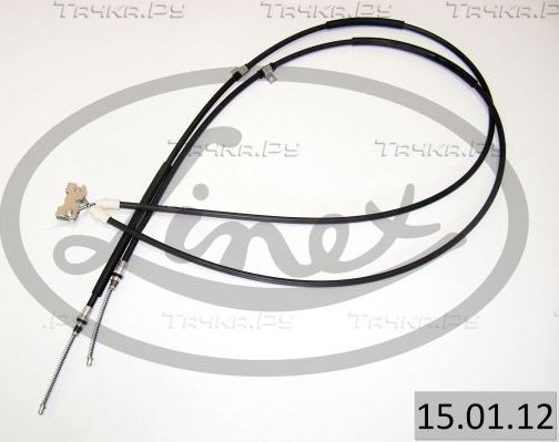 Трос ручника (тросик ручного тормоза) Linex. Артикул 15.01.12