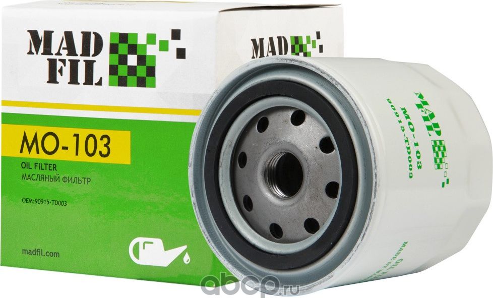 Фильтр масляный TOYOTA (90915-TD003) (Madfil). Артикул MO103