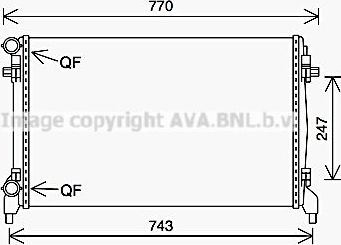 Радиатор охлаждения двигателя AVA для Skoda Octavia A8 2020-2026. Артикул VN2402