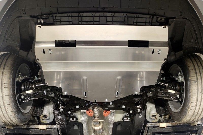 Защита алюминиевая ТСС (4 мм) для картера и КПП Skoda Rapid II 2020-2026. Артикул ZKTCC00443