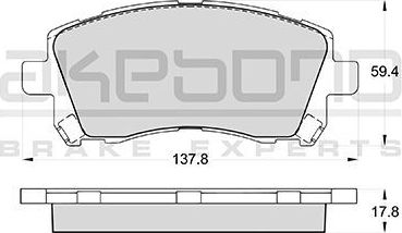 Тормозные колодки Akebono Standard. Артикул AN-463WK