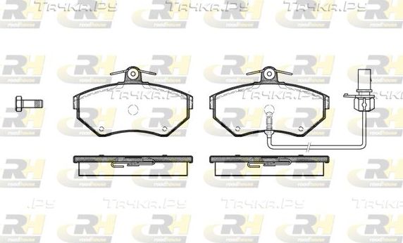 Тормозные колодки RoadHouse передние для Audi A4 III (B7) 2002-2009. Артикул 2631.12