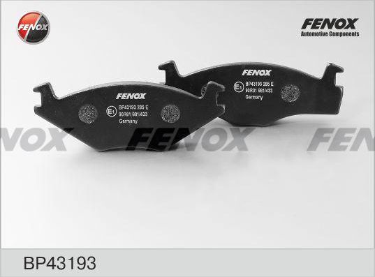 Тормозные колодки Fenox. Артикул BP43193