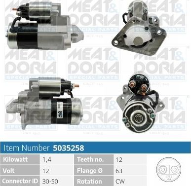 Стартер Meat & Doria для Renault Laguna III 2007-2015. Артикул 5035258